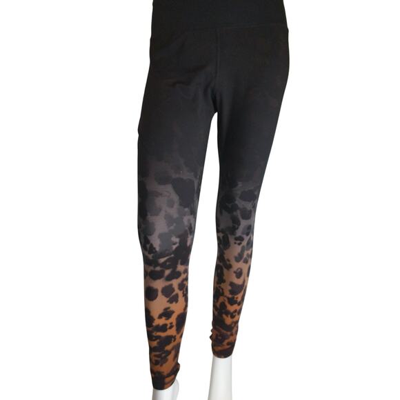 H&M Sports Tights Leggings High Waist Animal Print Size Large - Picture 1 of 6